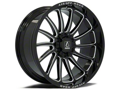 Axe Wheels Chronus Gloss Black Milled 6-Lug Wheel; 20x10; -19mm Offset (16-24 Titan XD)