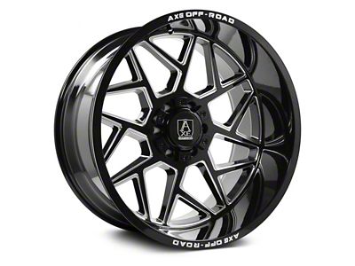 Axe Wheels Nemesis Gloss Black Milled 6-Lug Wheel; 22x12; -44mm Offset (16-24 Titan XD)