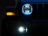 Raxiom Axial Series 9-Inch Angel Eye LED Headlights and LED Fog Lights; Black Housing; Clear Lens (20-25 Jeep Gladiator JT)