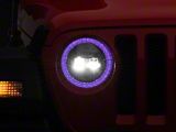 Raxiom Axial Series 9-Inch LED Headlights with RGB Halo; Black Housing; Clear Lens (20-25 Jeep Gladiator JT)