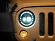 Raxiom Axial Series 7-Inch LED Headlights with DRL; Black Housing; Clear Lens (97-18 Jeep Wrangler TJ & JK)