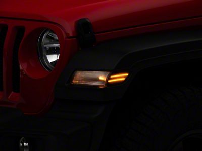 Raxiom Axial Series LED Fender Flare Marker Lights; Smoked (18-24 Jeep Wrangler JL)