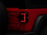 Raxiom Axial Series LED Tail Lights; Black Housing; Smoked Lens (18-24 Jeep Wrangler JL w/ Factory Halogen Tail Lights & w/o Blind Spot Detection)