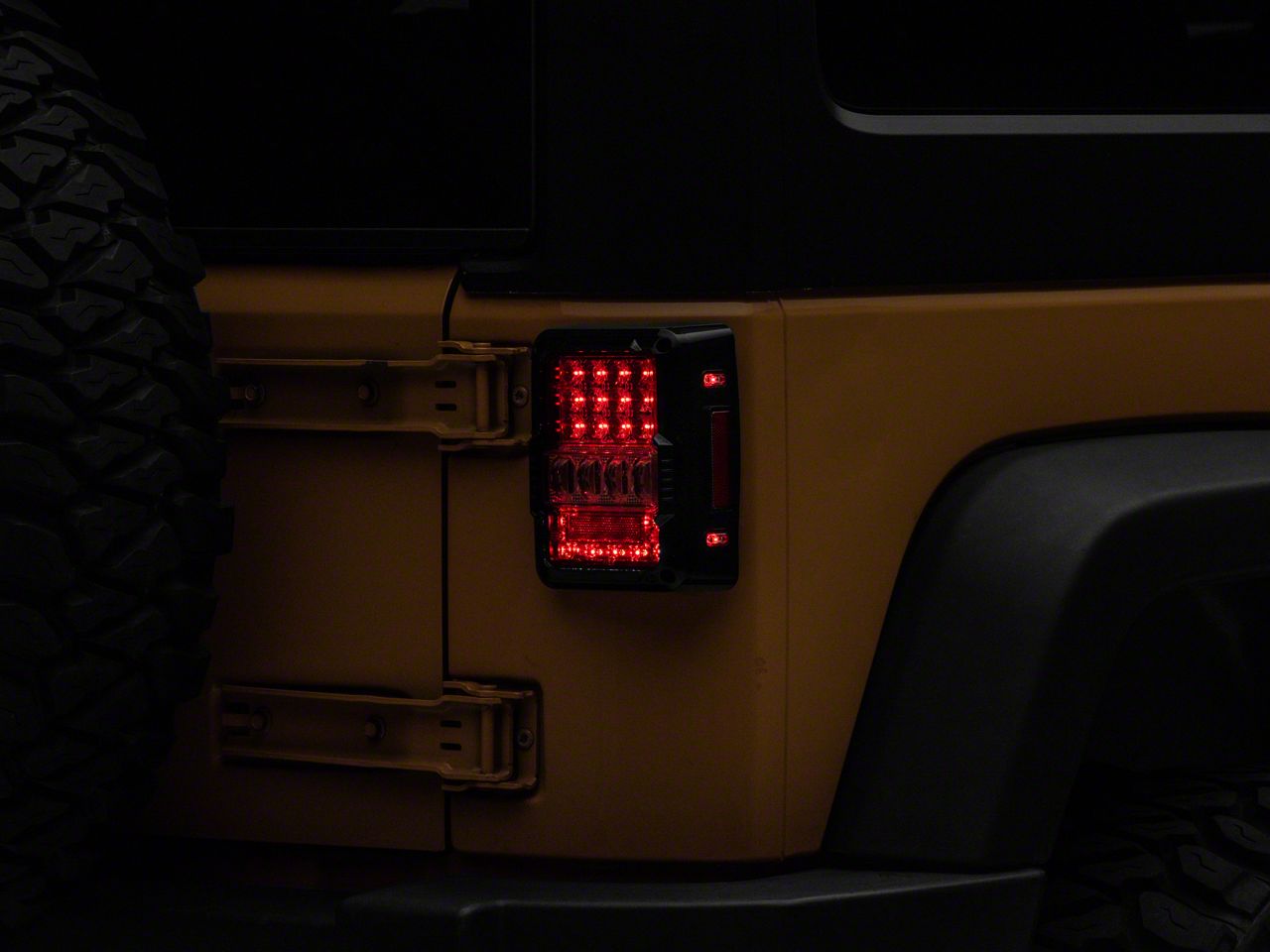 Raxiom Jeep Wrangler Axial Series Lux LED Tail Lights; Black Housing ...