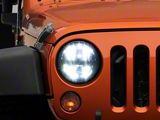 Raxiom Axial Series LED Headlights; Black Housing; Clear Lens (97-18 Jeep Wrangler TJ & JK)