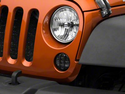 Raxiom Axial Series LED Front Turn Signals; Smoked (07-18 Jeep Wrangler JK)