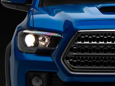 Raxiom Axial Series OE Replacement Headlights; Black Housing; Clear Lens (16-23 Tacoma w/o Factory LED DRL)