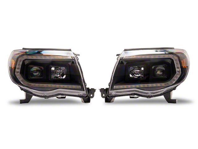 Raxiom Axial Series Switchback Projector Headlights; Black Housing; Clear Lens (05-11 Tacoma)