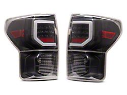 Raxiom Axial Series Dual C-Shape LED Tail Lights; Black Housing; Clear Lens (07-13 Tundra)