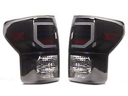 Raxiom Axial Series Dual C-Shape LED Tail Lights; Black Housing; Smoked Lens (07-13 Tundra)
