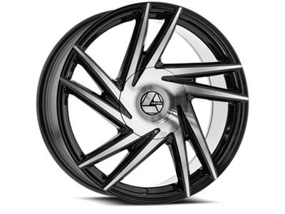 Azara AZA-529 Gloss Black and Machined 6-Lug Wheel; 22x9.5; 22mm Offset (03-09 4Runner)