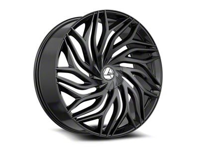 Azara AZA-537 Gloss Black 6-Lug Wheel; 22x9.5; 22mm Offset (03-09 4Runner)