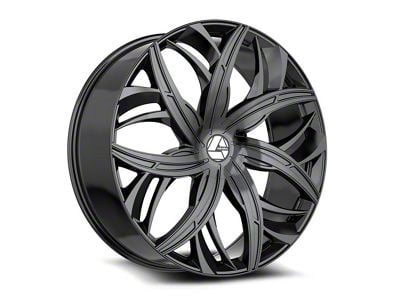 Azara AZA-541 Gloss Black 6-Lug Wheel; 22x9.5; 22mm Offset (03-09 4Runner)