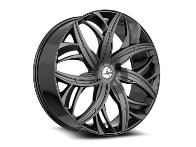 Azara AZA-541 Gloss Black 6-Lug Wheel; 22x9.5; 22mm Offset (22-24 Bronco Raptor)