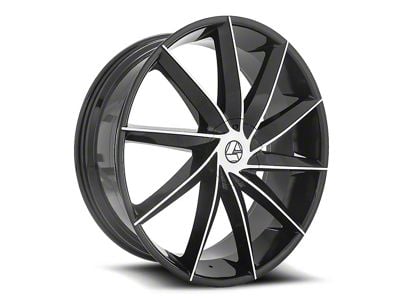 Azara AZA-506 Gloss Black and Machined 5-Lug Wheel; 20x8.5; 35mm Offset (21-24 Bronco Sport)