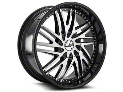 Azara AZA-509 Gloss Black and Machined 5-Lug Wheel; 20x8.5; 35mm Offset (21-24 Bronco Sport)