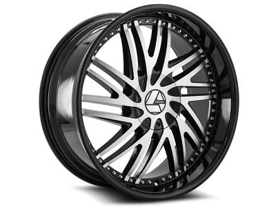 Azara AZA-509 Gloss Black and Machined 5-Lug Wheel; 22x8.5; 38mm Offset (21-24 Bronco Sport)