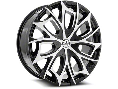 Azara AZA-512 Gloss Black and Machined 5-Lug Wheel; 20x8.5; 35mm Offset (21-24 Bronco Sport)