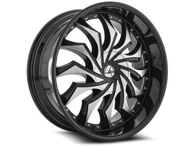 Azara AZA-515 Gloss Black and Machined 5-Lug Wheel; 20x8.5; 35mm Offset (21-24 Bronco Sport)