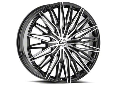 Azara AZA-522 Gloss Black and Machined 5-Lug Wheel; 20x8.5; 35mm Offset (21-24 Bronco Sport)