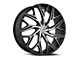 Azara AZA-527 Gloss Black and Machined 5-Lug Wheel; 20x8.5; 35mm Offset (21-24 Bronco Sport)