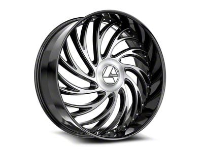 Azara AZX-101 Gloss Black and Machined 5-Lug Wheel; 20x8.5; 35mm Offset (21-24 Bronco Sport)