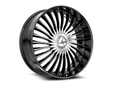 Azara AZX-103 Gloss Black and Machined 5-Lug Wheel; 20x8.5; 35mm Offset (21-24 Bronco Sport)