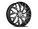 Azara AZA-527 Gloss Black and Machined Wheel; 18x8; 35mm Offset (84-01 Jeep Cherokee XJ)