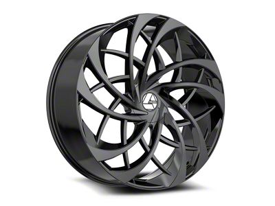 Azara AZA-540 Gloss Black Wheel; 22x8.5; 38mm Offset (84-01 Jeep Cherokee XJ)