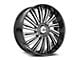 Azara AZX-102 Gloss Black and Machined Wheel; 20x8.5; 35mm Offset (84-01 Jeep Cherokee XJ)