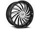 Azara AZA-508 Gloss Black and Machined Wheel; 22x9.5; 15mm Offset (20-24 Jeep Gladiator JT)