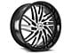 Azara AZA-509 Gloss Black and Machined Wheel; 22x9.5; 15mm Offset (20-24 Jeep Gladiator JT)