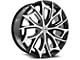 Azara AZA-512 Gloss Black and Machined Wheel; 22x9.5; 15mm Offset (20-24 Jeep Gladiator JT)