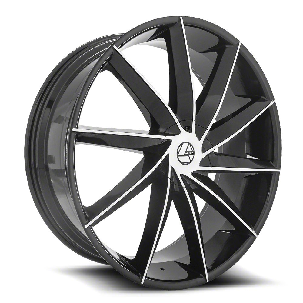 Azara Jeep Grand Cherokee AZA-506 Gloss Black and Machined Wheel; 20x8 ...