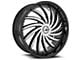 Azara AZA-508 Gloss Black and Machined Wheel; 24x9; 18mm Offset (05-10 Jeep Grand Cherokee WK)