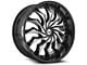 Azara AZA-515 Gloss Black and Machined Wheel; 22x9.5; 15mm Offset (22-24 Jeep Grand Cherokee WL)