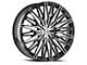 Azara AZA-522 Gloss Black and Machined Wheel; 22x9.5; 15mm Offset (99-04 Jeep Grand Cherokee WJ)