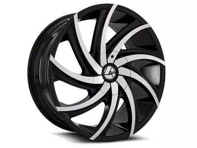 Azara AZA-503 Gloss Black and Machined Wheel; 18x8; 35mm Offset (15-23 Jeep Renegade BU)