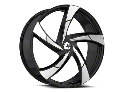 Azara AZA-524 Gloss Black and Machined Wheel; 18x8; 35mm Offset (15-23 Jeep Renegade BU)