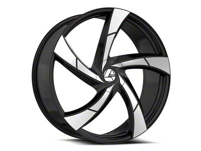 Azara AZA-524 Gloss Black and Machined Wheel; 20x8.5; 35mm Offset (15-23 Jeep Renegade BU)