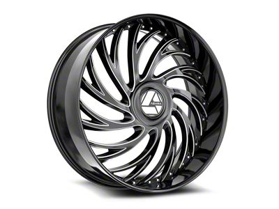 Azara AZX-101 Gloss Black Milled Wheel; 18x8; 35mm Offset (87-95 Jeep Wrangler YJ)