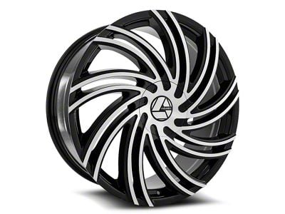 Azara AZA-514 Gloss Black and Machined 6-Lug Wheel; 22x9.5; 23mm Offset (04-15 Titan)