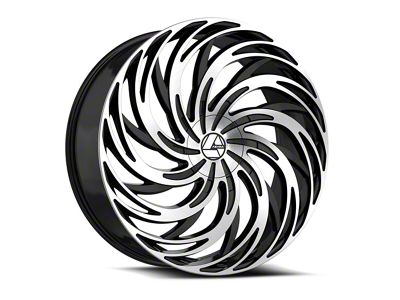 Azara AZA-531 Gloss Black and Machined 6-Lug Wheel; 30x9.5; 22mm Offset (17-24 Titan)