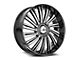 Azara AZX-102 Gloss Black and Machined 6-Lug Wheel; 30x9.5; 22mm Offset (04-15 Titan)