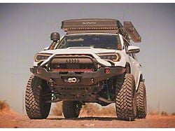 Backwoods Adventure Mods Hi-Lite Overland Front Bumper with PreRunner Bull Bar; Black (10-24 4Runner)