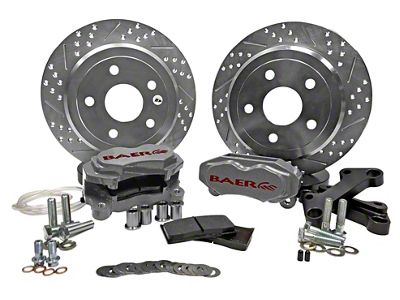 Baer SS4 Rear Big Brake Kit with 12-Inch Rotors; Silver Calipers (07-18 Jeep Wrangler JK)