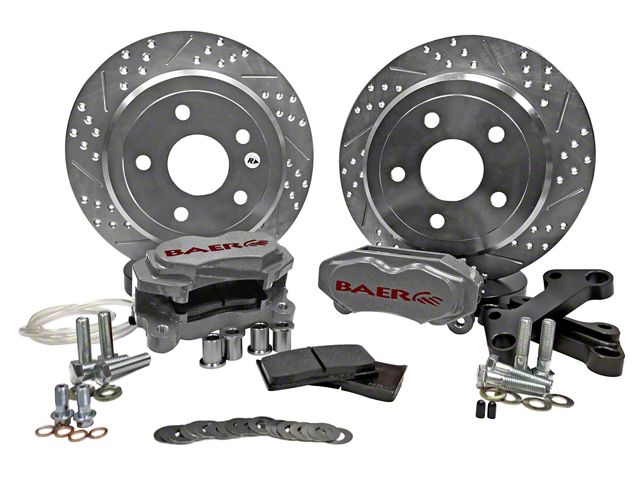 Baer SS4 Rear Big Brake Kit; Silver Calipers (07-18 Jeep Wrangler JK)