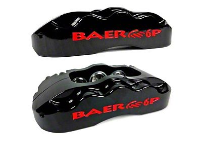 Baer Brake Caliper Covers with Baer Logo; Black; Rear (21-24 Bronco w/ OE Rear Calipers, Excluding Raptor)