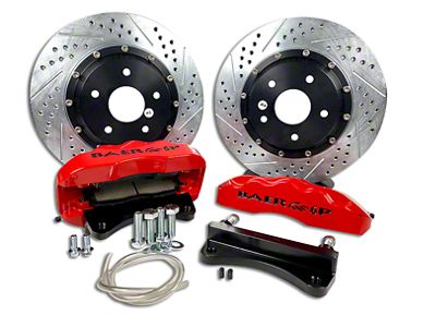 Baer Pro+ Rear Big Brake Kit with 14-Inch Rotors; Red Calipers (20-25 Jeep Gladiator JT)