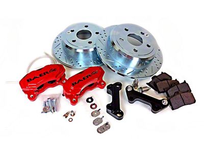 Baer SS4 Rear Big Brake Kit with 12-Inch Rotors; Fire Red Rotors (20-25 Jeep Gladiator JT)